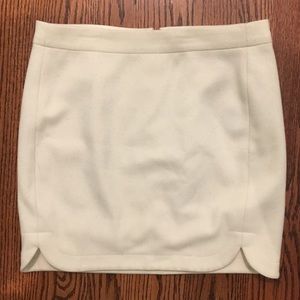 White/Cream J. Crew Wool Skirt